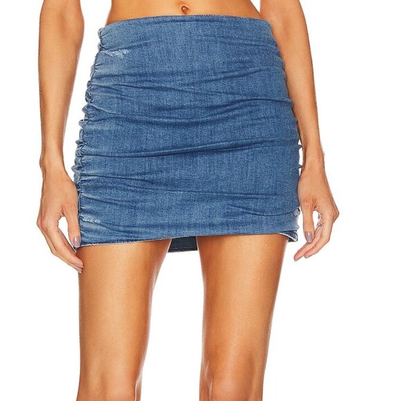 Retrofete Elijah Blue Denim Skirt Size S - Picture 1 of 7